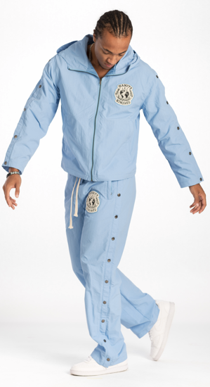 KINDRED NYLON CHENILLE LONG SLEEVE SET (BABY BLUE)