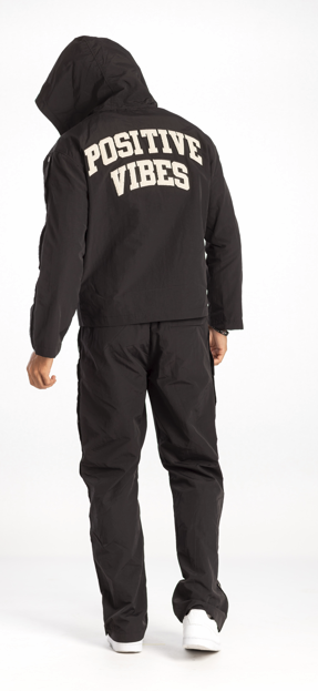 KINDRED NYLON CHENILLE LONG SLEEVE SET (BLACK)