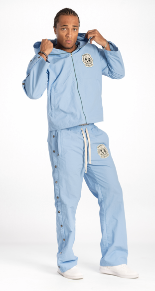 KINDRED NYLON CHENILLE LONG SLEEVE SET (BABY BLUE)