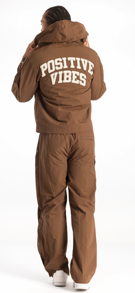 KINDRED NYLON CHENILLE LONG SLEEVE SET (BROWN)