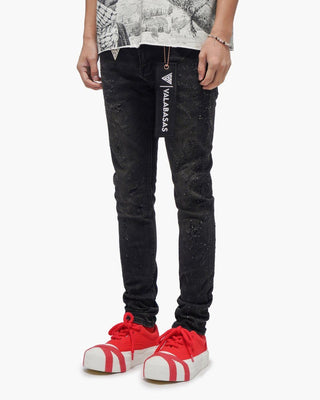 Valabasas Form Black Wash Skinny Jeans