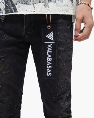 Valabasas Form Black Wash Skinny Jeans