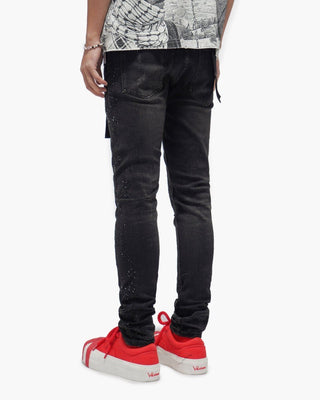 Valabasas Form Black Wash Skinny Jeans