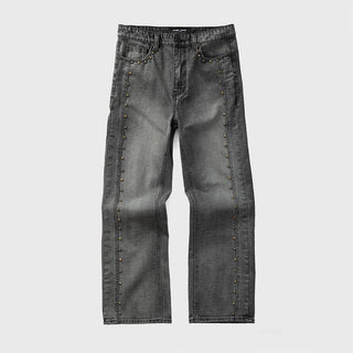 Homme Femme Studded Denim Smoke Grey