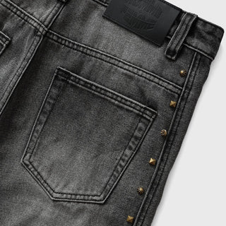 Homme Femme Studded Denim Smoke Grey