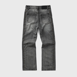 Homme Femme Studded Denim Smoke Grey