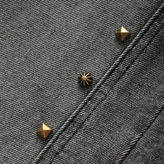 Homme Femme Studded Denim Smoke Grey