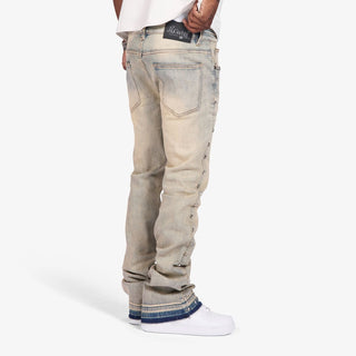 Sugarhill  "DALLAS" STACKED JEANS (WHEAT FADE)
