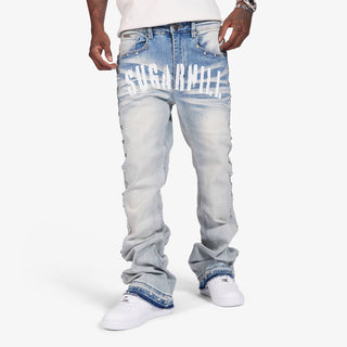 Sugarhill "DALLAS" STACKED JEANS (BLUE FADE)