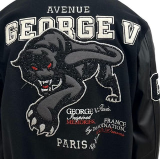 George V Paris Varsity Jacket (BLACK/BLACK)