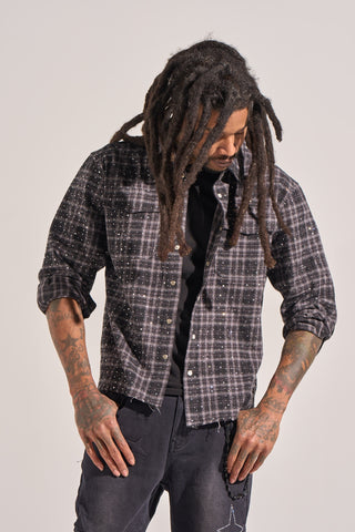 Aologne "LONELY PATH" FLANNEL (GREY)