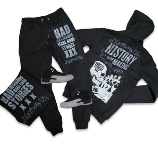 RETRO LABEL BAD DECISIONS HOODIE & JOGGER SET (RETRO 12 BARON)