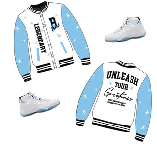 RETRO LABEL LEGENDARY SATIN JACKET (RETRO 11 Legend Blue)