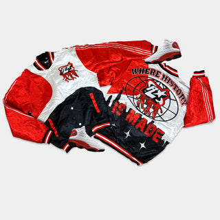 RETRO LABEL where history is made SATIN JACKET (Retro 13 Chicago)