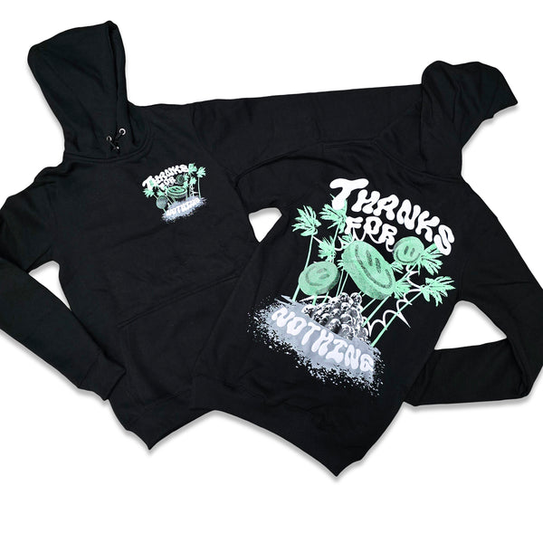 RETRO LABEL THANKS FOR NOTHING HOODIE (RETRO 3 GREEN GLOW)