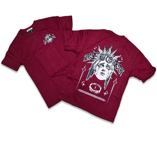 RETRO LABEL REBORN SHIRT (Retro 1 Metallic Burgundy)