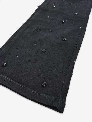 PHEELINGS Come Home Rhinestone Straight Leg DENIM (Jet Black)