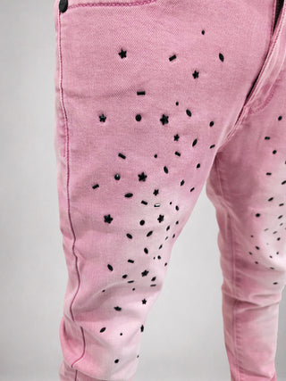 PHEELINGS Milkyway Rhinestone SKINNY DENIM (Pink Wash)