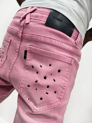 PHEELINGS Milkyway Rhinestone SKINNY DENIM (Pink Wash)