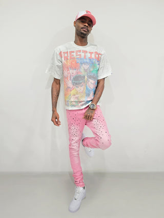 PHEELINGS Milkyway Rhinestone SKINNY DENIM (Pink Wash)