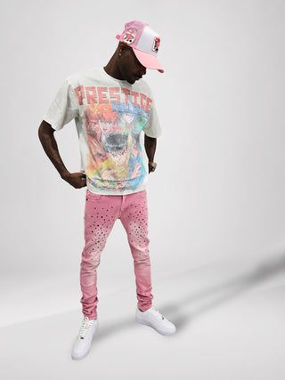 PHEELINGS Milkyway Rhinestone SKINNY DENIM (Pink Wash)