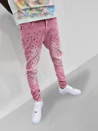 PHEELINGS Milkyway Rhinestone SKINNY DENIM (Pink Wash)