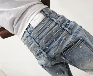 PHEELINGS Come Home Rhinestone Straight Leg DENIM (Light Blue)