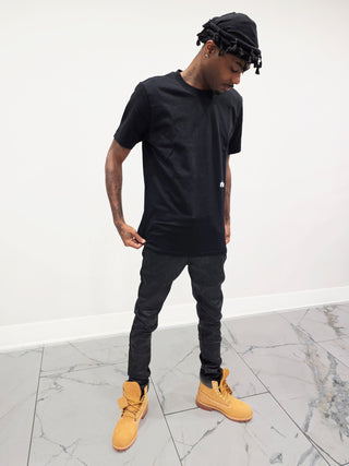 PHEELINGS Pitch Black SKINNY DENIM (Jet Black Waxed)