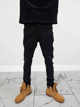 PHEELINGS Pitch Black SKINNY DENIM (Jet Black Waxed)