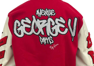 George V Paris Varsity Jacket (RED/WHITE)