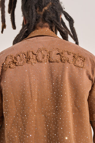 Aologne "LIGHT THE WAY" BUTTON UP (BROWN)