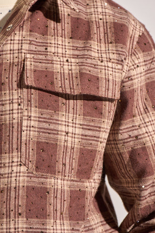 Aologne "LONELY PATH" FLANNEL (BROWN)