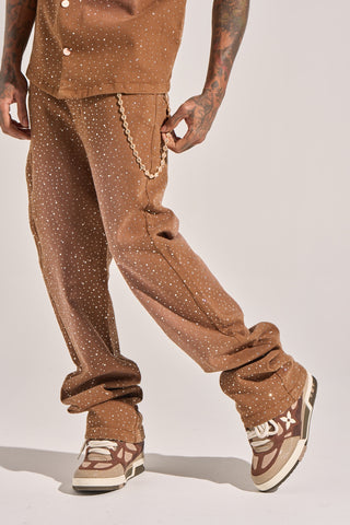 Aologne "LIGHT WALKER" STRAIGHT PANTS (BROWN)