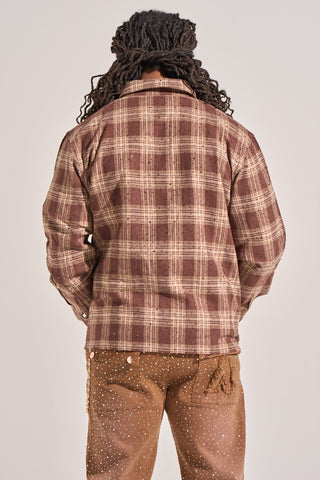 Aologne "LONELY PATH" FLANNEL (BROWN)