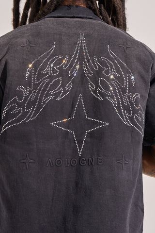 Aologne "DANTE" BUTTON UP (BLACK WASH)