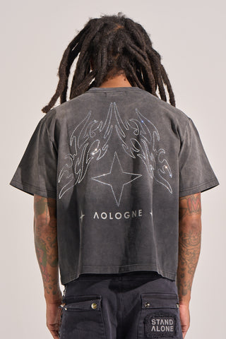 Aologne "VENUS" BLACK SS TEE