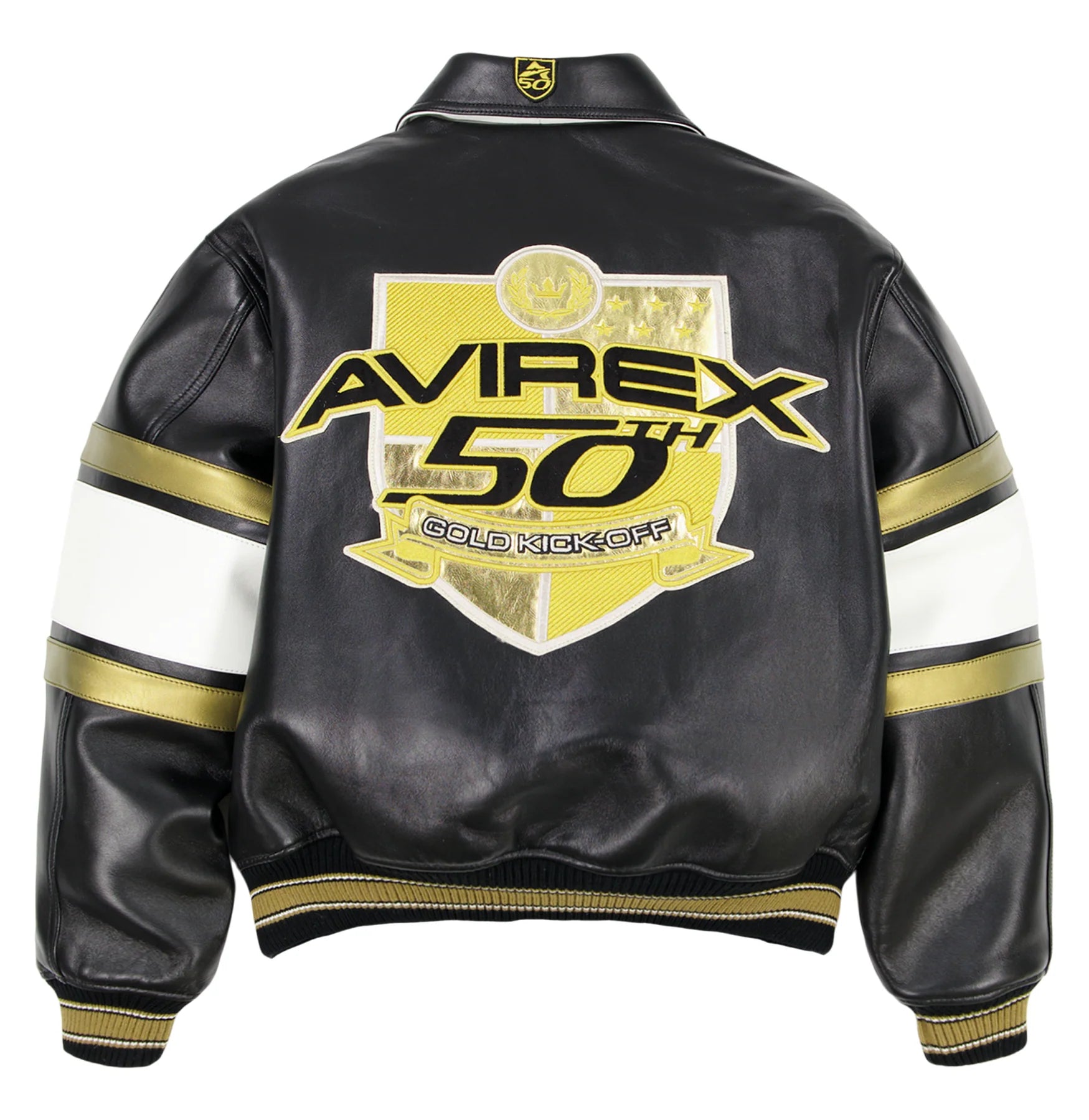 Avirex 50TH ANNIVERSARY JACKET (Black/Gold) – The Shop 147 Avirex 50TH ANNIVERSARY JACKET (Black/Gold) – The Shop 147