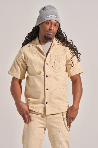 Aologne "LIGHT THE WAY" BUTTON UP (CREAM)