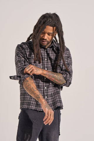 Aologne "LONELY PATH" FLANNEL (GREY)