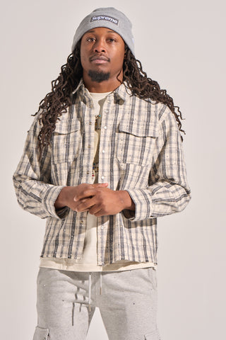 Aologne "LONELY PATH" FLANNEL (CREAM)