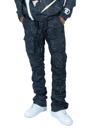 FROST ORIGINAL Monico Nylon Stacked Pants (Black)