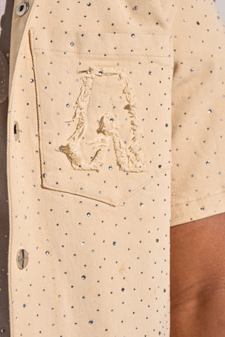 Aologne "LIGHT THE WAY" BUTTON UP (CREAM)