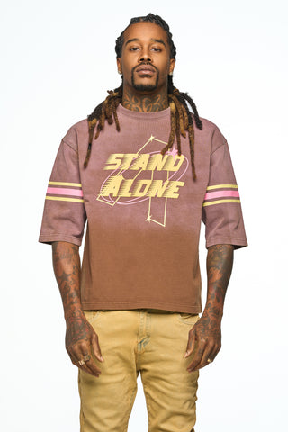 AOLOGNE ONE MAN TEAM BROWN SS TEE (BROWN)