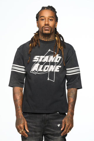 AOLOGNE ONE MAN TEAM BLACK SS TEE (BLACK)