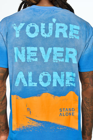 AOLOGNE NEVER ALONE SS TEE (BLUE)