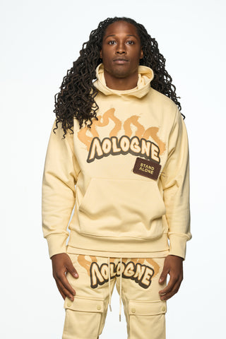 AOLOGNE LEAVE ME AOLOGNE CREAM HOODIE (CREAM)