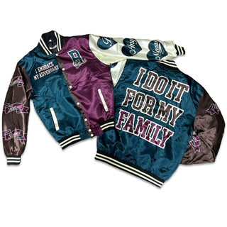 RETRO LABEL I do it for my Family Satin JACKET (Multi)