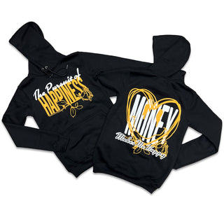 RETRO LABEL Money makes me Happy Hoodie (RETRO 12 Black Taxi)