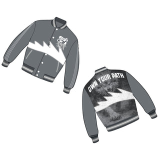 RETRO LABEL Own your path SATIN JACKET (RETRO 5 Wolf Grey)