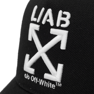 Off- White Curved Brim Trucker Cap